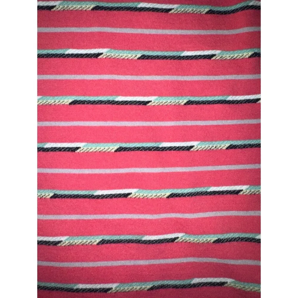 80s Saved By The Bell Inspo striped Armani Exchange Three-Button Henley Mens XS - Picture 5 of 7